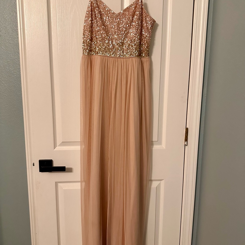 Adrianna Papell Blush Pink Gown